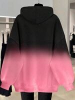 Elorivane Plus Size Ombre Regular Fit Casual Sweatshirt for Fall Winter - Image 2