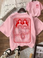 Elorivane Women's Mermaid Sardine Summer Social Club Tee, Casual Back To School