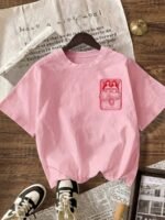 Elorivane Women's Mermaid Sardine Summer Social Club Tee, Casual Back To School - Image 4