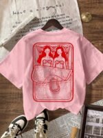 Elorivane Women's Mermaid Sardine Summer Social Club Tee, Casual Back To School - Image 2