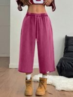 Elorivane Women Charcoal Gray Washed Shorts, Baggy Elastic Waist Cowgirl Vintage Athleisure Streetwear - Image 15