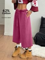 Elorivane Women Charcoal Gray Washed Shorts, Baggy Elastic Waist Cowgirl Vintage Athleisure Streetwear - Image 18