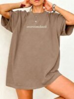 Elorivane Women's Plus Size Overstimulated Graphic Tee, Loose Fit Casual Summer - Image 8
