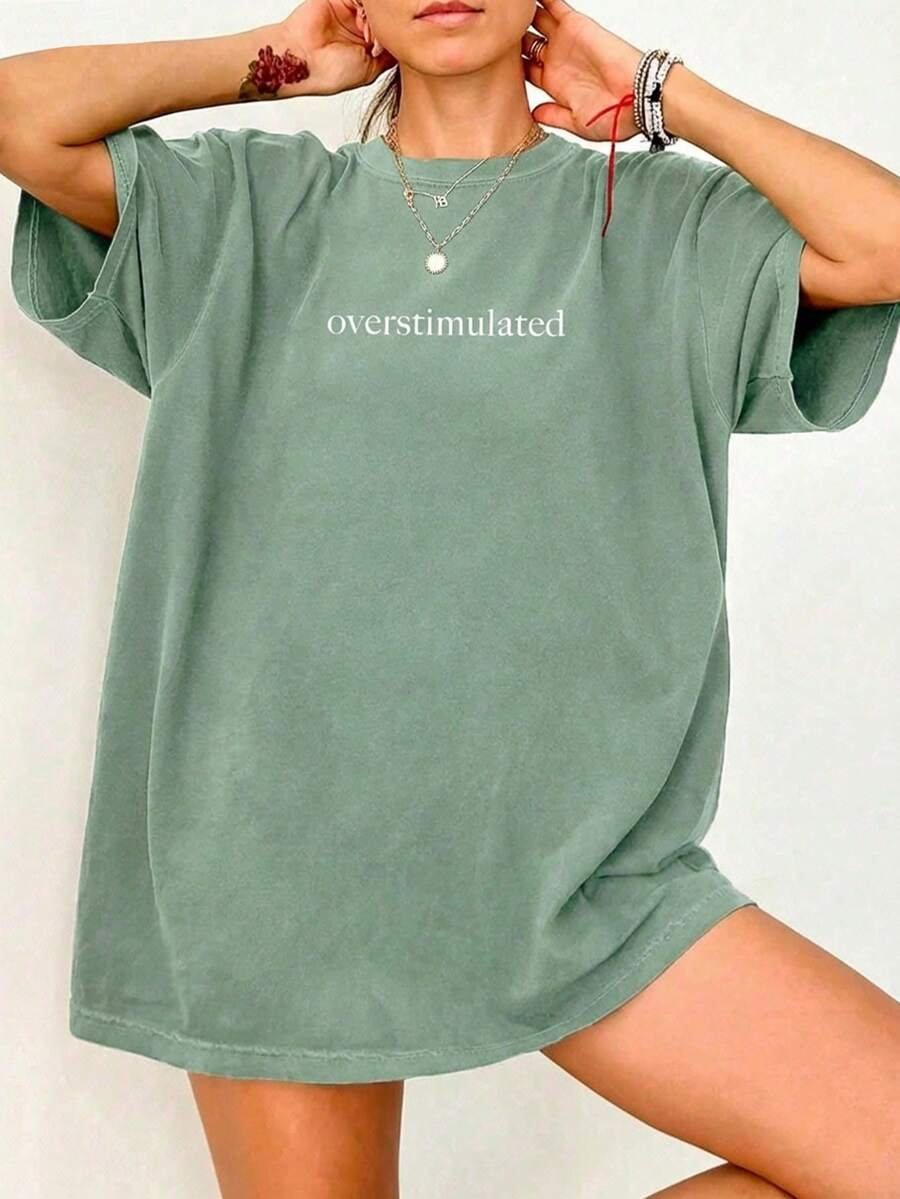 1772418444fd5c643352966ccbfdcc478dc5a61097_thumbnail_900x Elorivane Women's Plus Size Overstimulated Graphic Tee, Loose Fit Casual Summer - Image 1