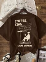 Elorivane Women's Coffee Club Graphic Tee, Casual Short Sleeve - Image 12
