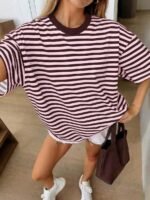 Elorivane Women's Oversized Loose Tee, Casual Summer Vacation - Image 17