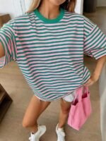 Elorivane Women's Oversized Loose Tee, Casual Summer Vacation