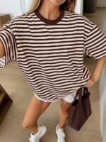 Elorivane Women's Oversized Loose Tee, Casual Summer Vacation - Image 30