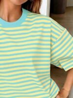 Elorivane Women's Oversized Loose Tee, Casual Summer Vacation - Image 58