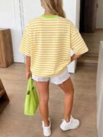 Elorivane Women's Oversized Loose Tee, Casual Summer Vacation - Image 76