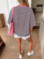 Elorivane Women's Oversized Loose Tee, Casual Summer Vacation - Image 68