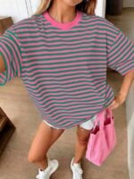 Elorivane Women's Oversized Loose Tee, Casual Summer Vacation - Image 67
