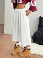 Elorivane Women Charcoal Gray Washed Shorts, Baggy Elastic Waist Cowgirl Vintage Athleisure Streetwear - Image 19