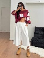 Elorivane Women Charcoal Gray Washed Shorts, Baggy Elastic Waist Cowgirl Vintage Athleisure Streetwear - Image 21