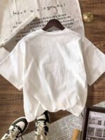 Elorivane Women's Polka Dot Dachshund Tee, Casual Minimalist Summer - Image 2