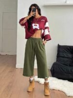 Elorivane Women Charcoal Gray Washed Shorts, Baggy Elastic Waist Cowgirl Vintage Athleisure Streetwear - Image 29