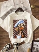 Elorivane Women's Polka Dot Dachshund Tee, Casual Minimalist Summer - Image 9