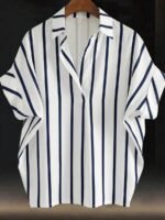 Elorivane Plus Size Halloween Bat & Pumpkin Print Shirt - Image 3