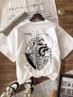 Elorivane Women's Heart Mind Balance Art Graphic Tee, Casual Summer - Image 10