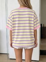 Elorivane Women's Oversized Loose Tee, Casual Summer Vacation - Image 85
