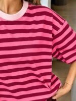 Elorivane Women's Oversized Loose Tee, Casual Summer Vacation - Image 103