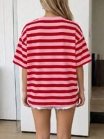 Elorivane Women's Oversized Loose Tee, Casual Summer Vacation - Image 80