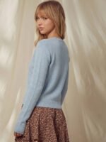 Elorivane Women Crewneck Button Front Cardigan, Long Sleeve Western Cowgirl Fall Winter Country Sweater - Image 27