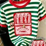 Elorivane Women's White Sardine Can Print Tee, Plus Size Casual