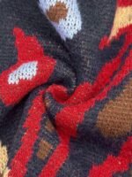 Elorivane Plus Size Fair Isle Floral Gem Button Crew Neck Knit Cardigan - Image 14