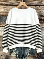 Elorivane Plus Size Letter Print Round Neck Sweatshirt for Autumn Winter Casual Wear - Image 24