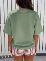 Elorivane Women's Crab Blowing Bubbles Graphic Tee, Casual Short Sleeve for Summer Beach Vacation - Image 7