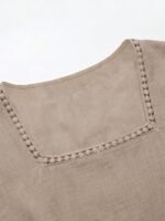 Elorivane Plus Size Round Neck Shirt, Casual Resort Autumn Women Top - Image 5