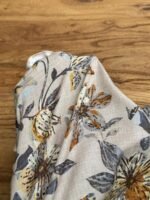 Elorivane Plus Size Blue Floral Blouse, V-Neck Tie Long Sleeve Top, Daily Commute Going Out Wear - Image 11