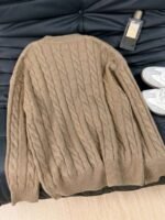 Elorivane Women's Minimalist V-Neck Loose Knit Sweater | Low-Key Vintage Brown Pullover Fall - Image 35