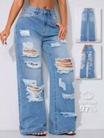 Elorivane Black Straight Leg Jeans, Y2K Rave Vintage, High Waist Side Pocket Slit, Casual Spring Fall Pants - Image 45