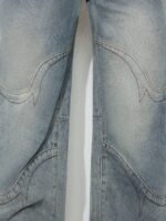 Elorivane Women's Vintage Washed Low-Waist Wide-Leg Jeans, Curved Hem Vacation Denim - Image 6