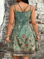 Elorivane Plus Size Women Letter Print Casual Cami Dress for Daily Date - Image 9