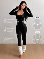 Elorivane Women Leopard Print Bodycon Jumpsuit, Vintage Chic Y2K Streetwear Outfit - Image 12