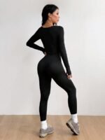 Elorivane Women Leopard Print Bodycon Jumpsuit, Vintage Chic Y2K Streetwear Outfit - Image 11