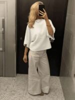 Elorivane Women's Grey Boat Neck Sweater, Minimalist Street Style - Image 17