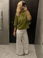 Elorivane Women's Grey Boat Neck Sweater, Minimalist Street Style - Image 22