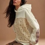 Elorivane Women Quilted Floral Plaid Patchwork Sweatshirt, Oversized Long Sleeve Western Cowgirl Fall Winter Casual Top
