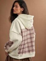 Elorivane Women Quilted Floral Plaid Patchwork Sweatshirt, Oversized Long Sleeve Western Cowgirl Fall Winter Casual Top - Image 2