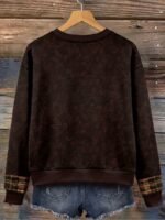 Elorivane Plus Size "Just A Girl Who Loves Fall" Graphic Sweatshirt Pumpkin Football Sunflower Print for Halloween Thanksgiving Game Day Outfits - Image 2