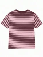 Elorivane Women's Pink-Brown Striped Y2K Tee, Casual Summer - Image 4