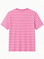Elorivane Women's Pink-Brown Striped Y2K Tee, Casual Summer - Image 36