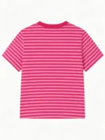 Elorivane Women's Pink-Brown Striped Y2K Tee, Casual Summer - Image 21