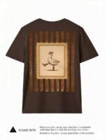 Elorivane Women's Cowboy Goose Print Tee, Casual Summer - Image 27