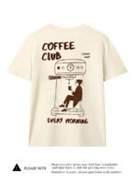 Elorivane Women's Coffee Club Graphic Tee, Casual Short Sleeve - Image 4