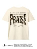 Elorivane Women's Praise The Lord Leopard Print Tee, Christian Casual Summer - Image 3